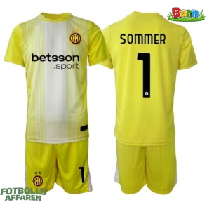 Inter Milan Yann Sommer #1 Målvakt Bortaställ Barn 2025-26 Kortärmad (+ Korta byxor)